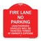 Signmission Fire Lane No Parking Unauthorized Vehicles Will Be Ticketed Towed at Owners Expense, RW-1818-23993 A-DES-RW-1818-23993 - alternate 1